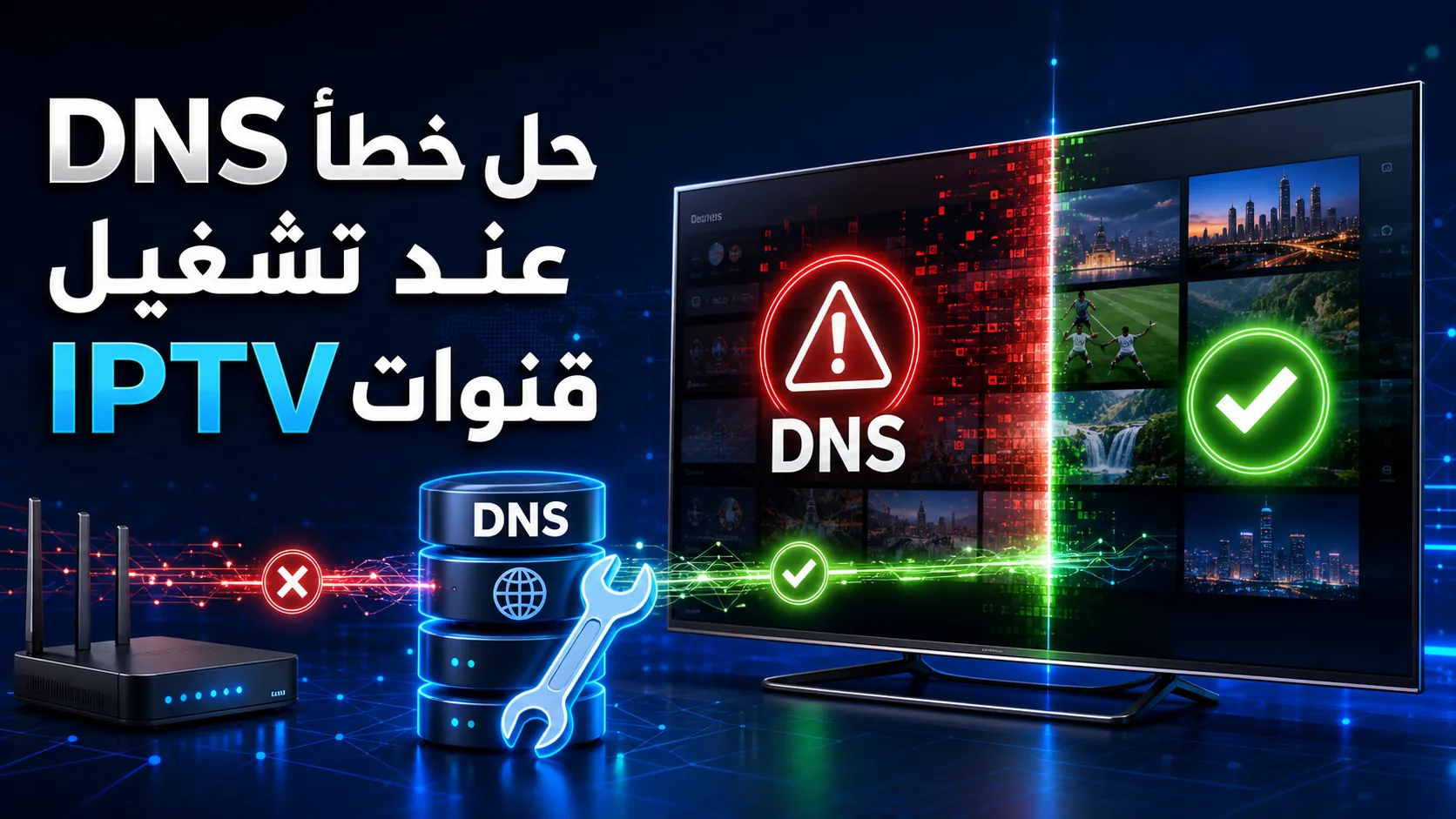 حدث خطأ في dns — حل خطأ DNS عند تشغيل قنوات IPTV
