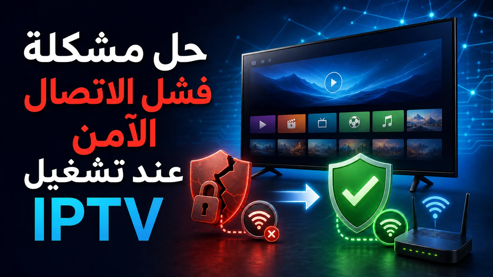 فشل الاتصال الآمن — حل مشكلة فشل الاتصال الآمن عند تشغيل IPTV